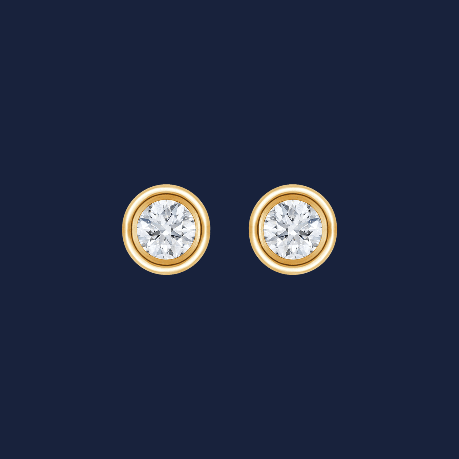 Essentials Bezel Diamond Studs