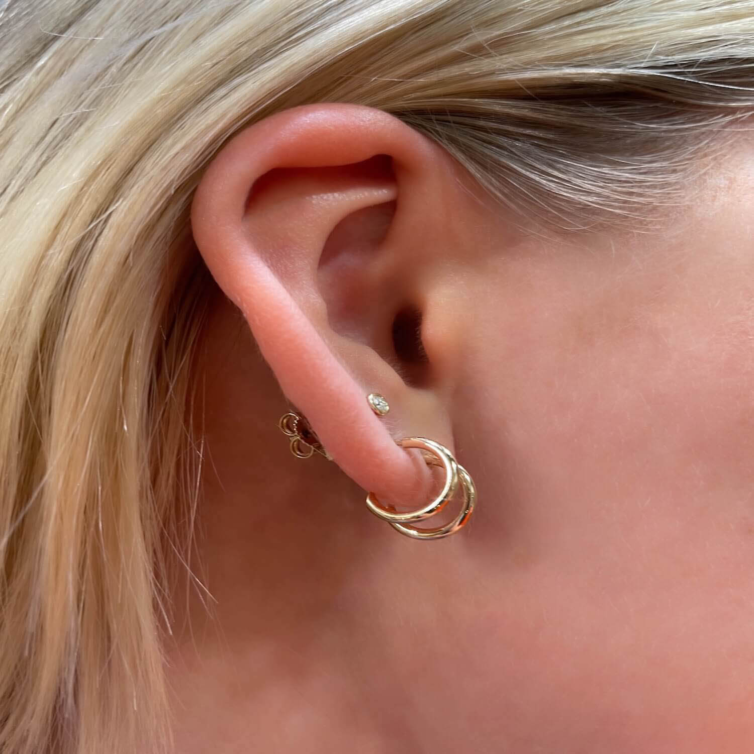Fineline Hoops in Gold