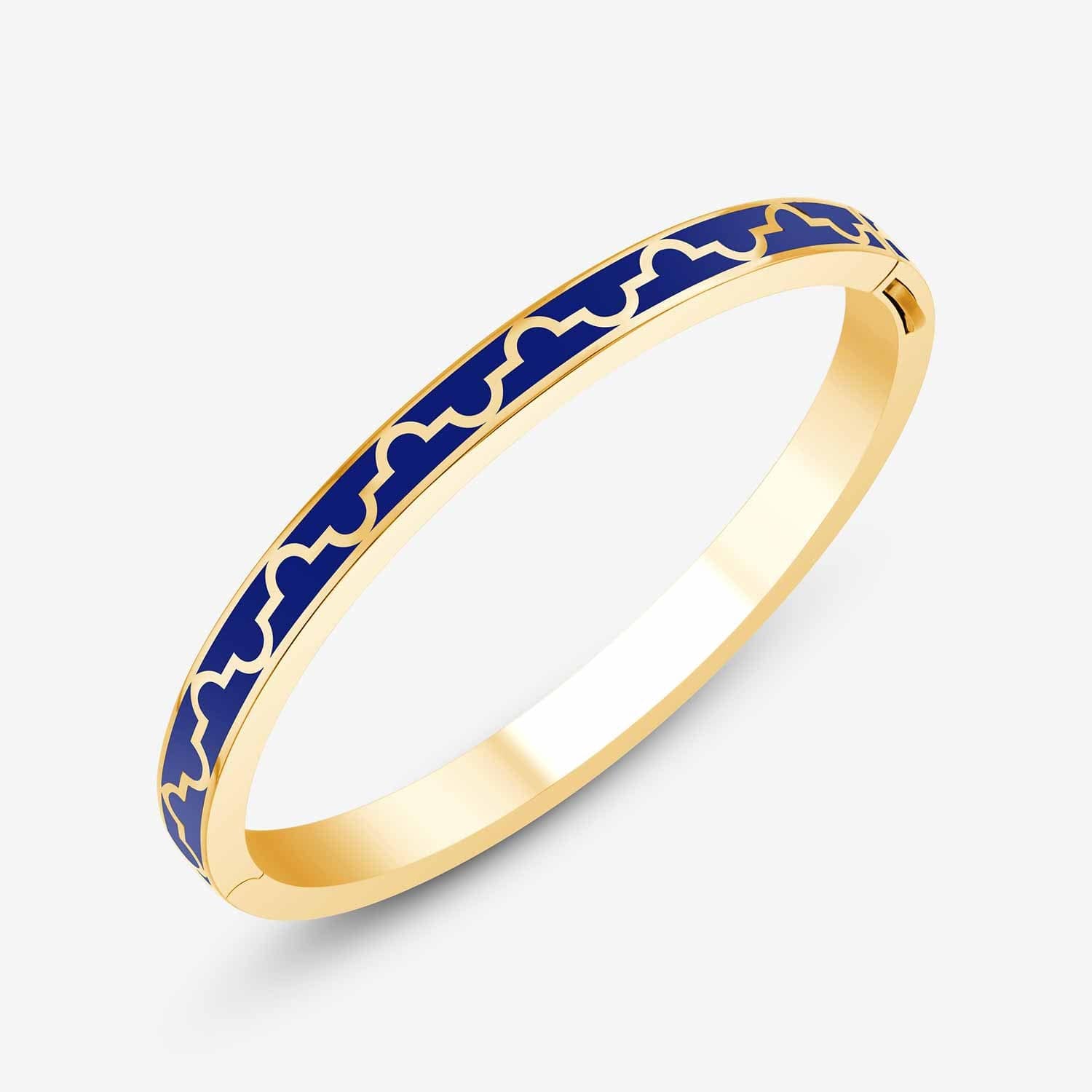 Jodhpur Bangle Blue Ceramic Statement Bangle Pukka Berlin