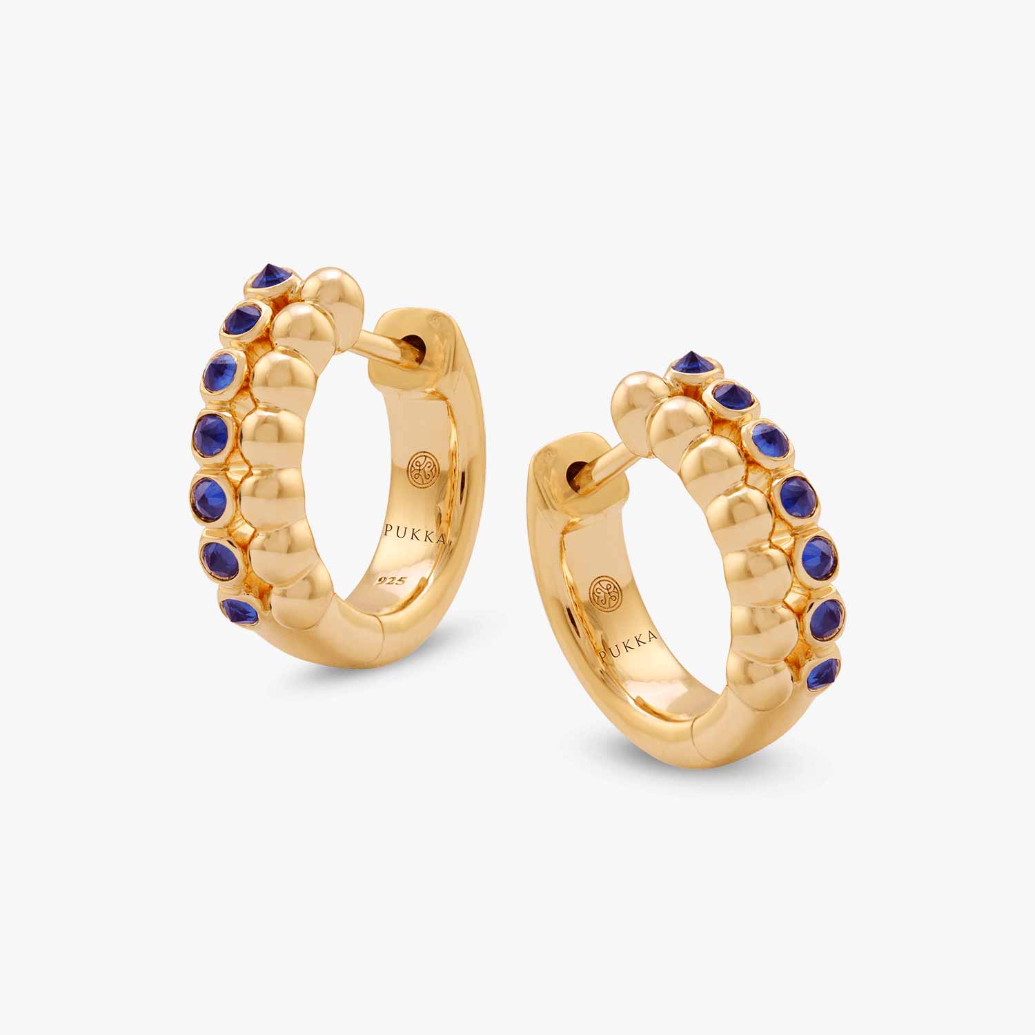 Jodhpur Sapphire Bead Kreolen