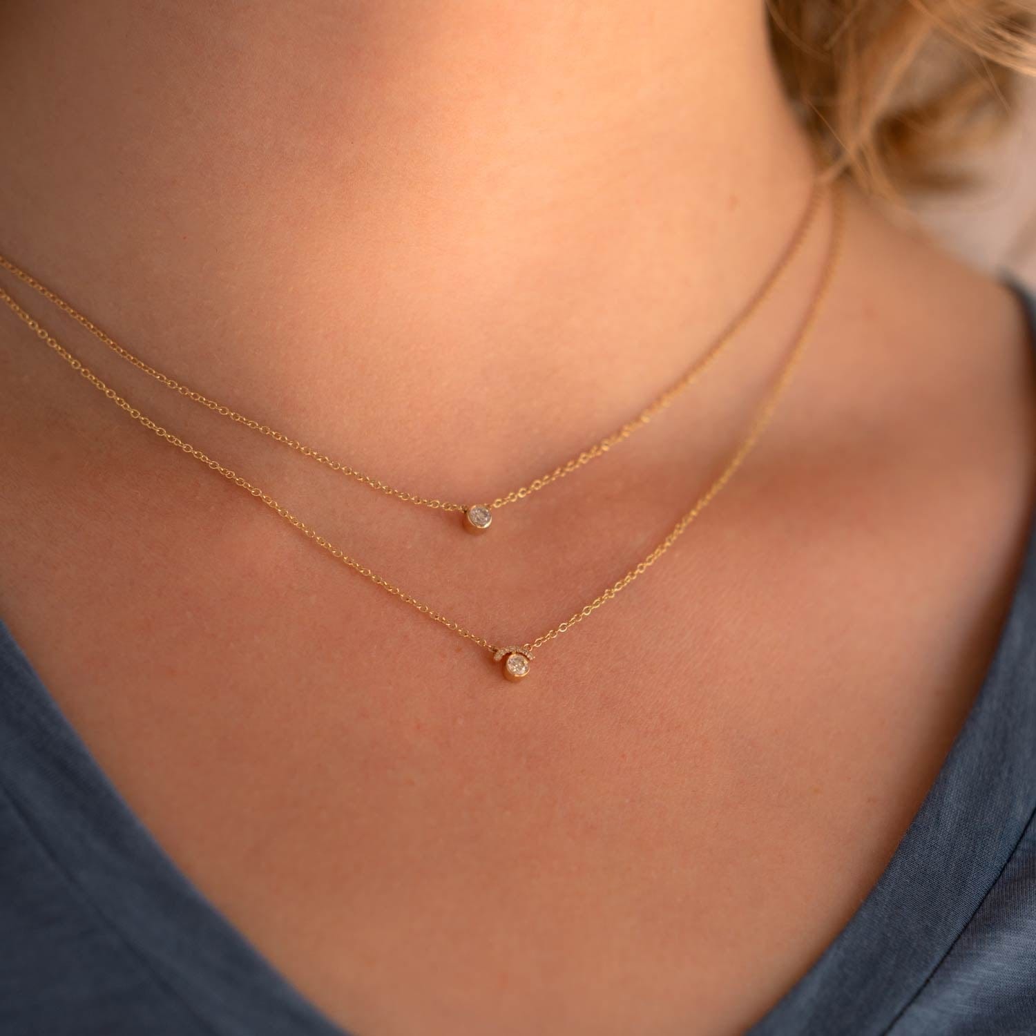 Essentials Bezel Diamond Kette