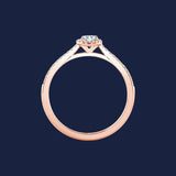 Micro Cathedral Halo Oval Ring
