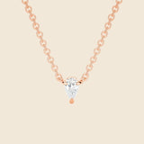 Lab-Grown Pearl Diamond Necklace Rosegold