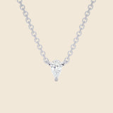 Lab-Grown Pearl Diamond Necklace White
