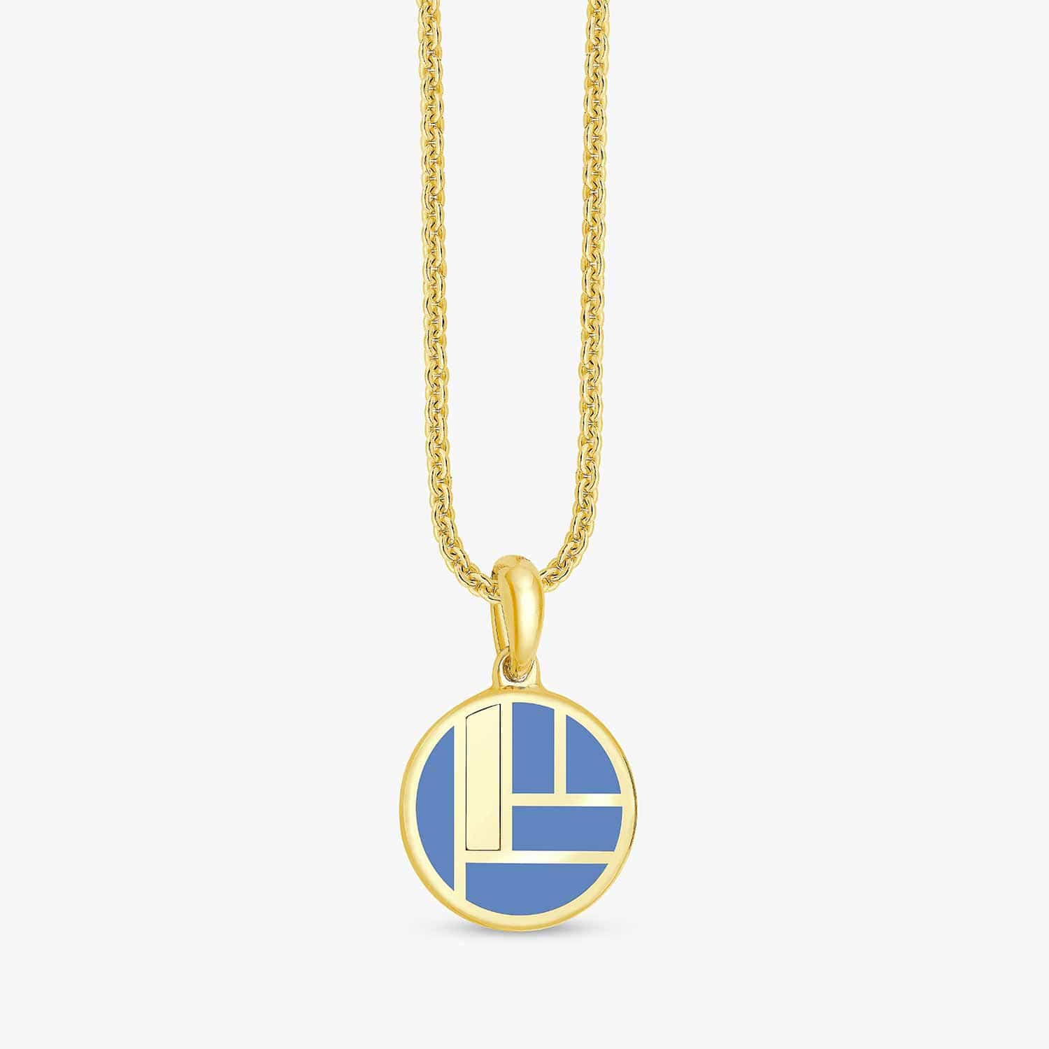 Bauhaus Custom Ceramic Pendant Columbia Blue