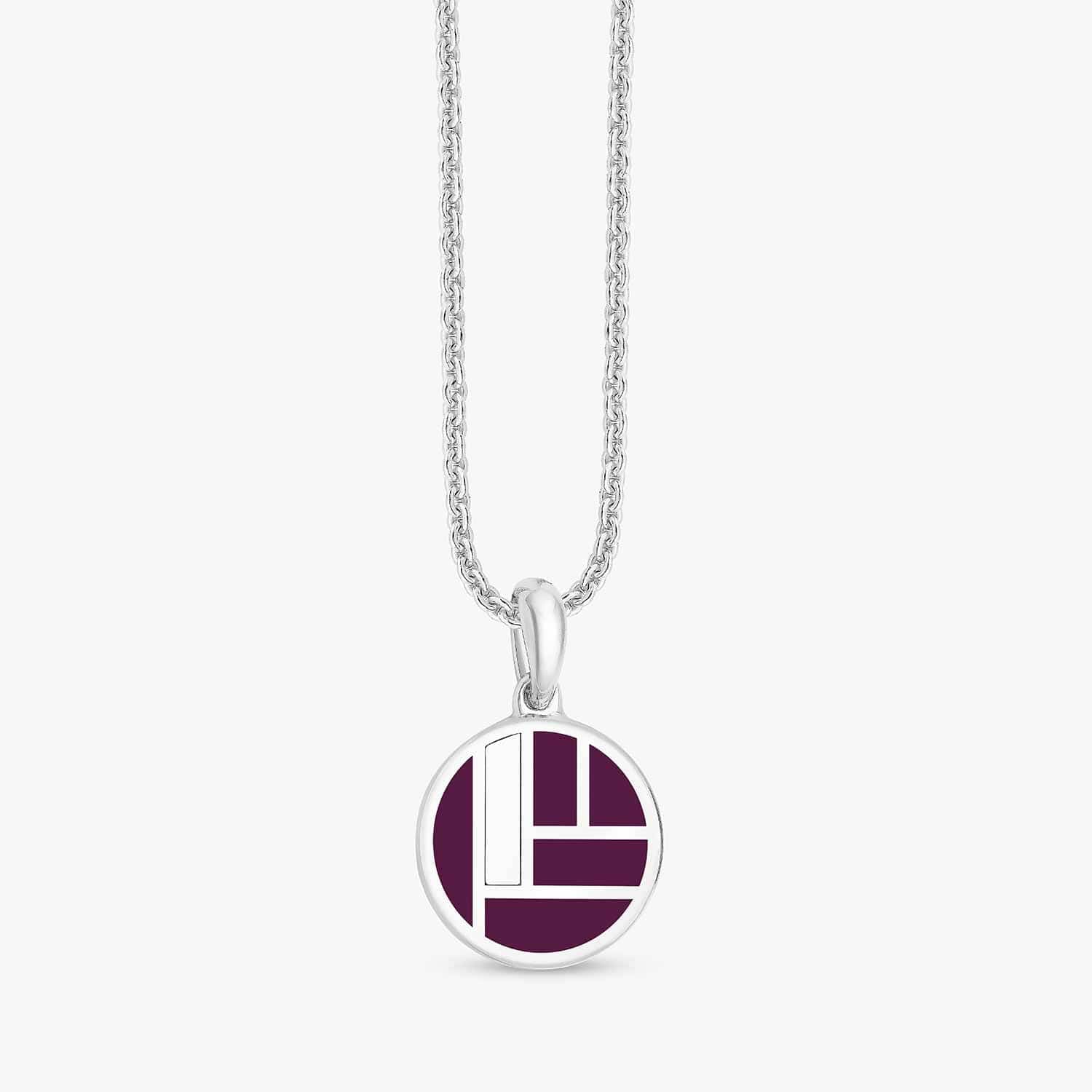 Bauhaus Custom Ceramic Pendant Persian Violet