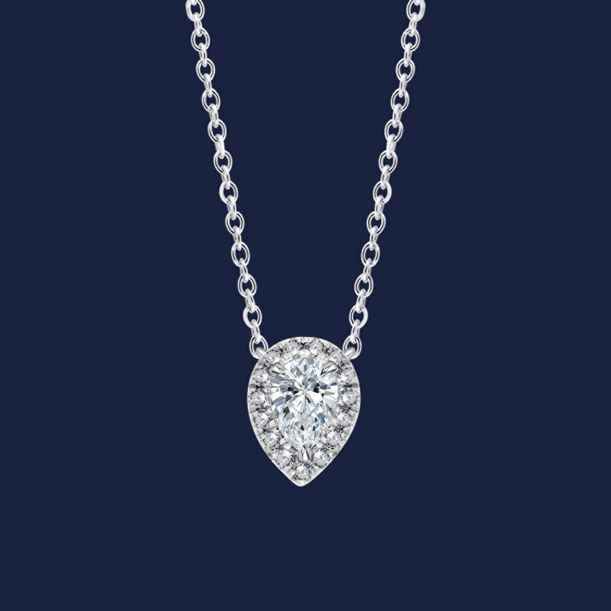 Diamantkette mit Trendschliff in 14k Gold