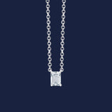 minimalistische 14k Goldkette mit Emeralddiamant