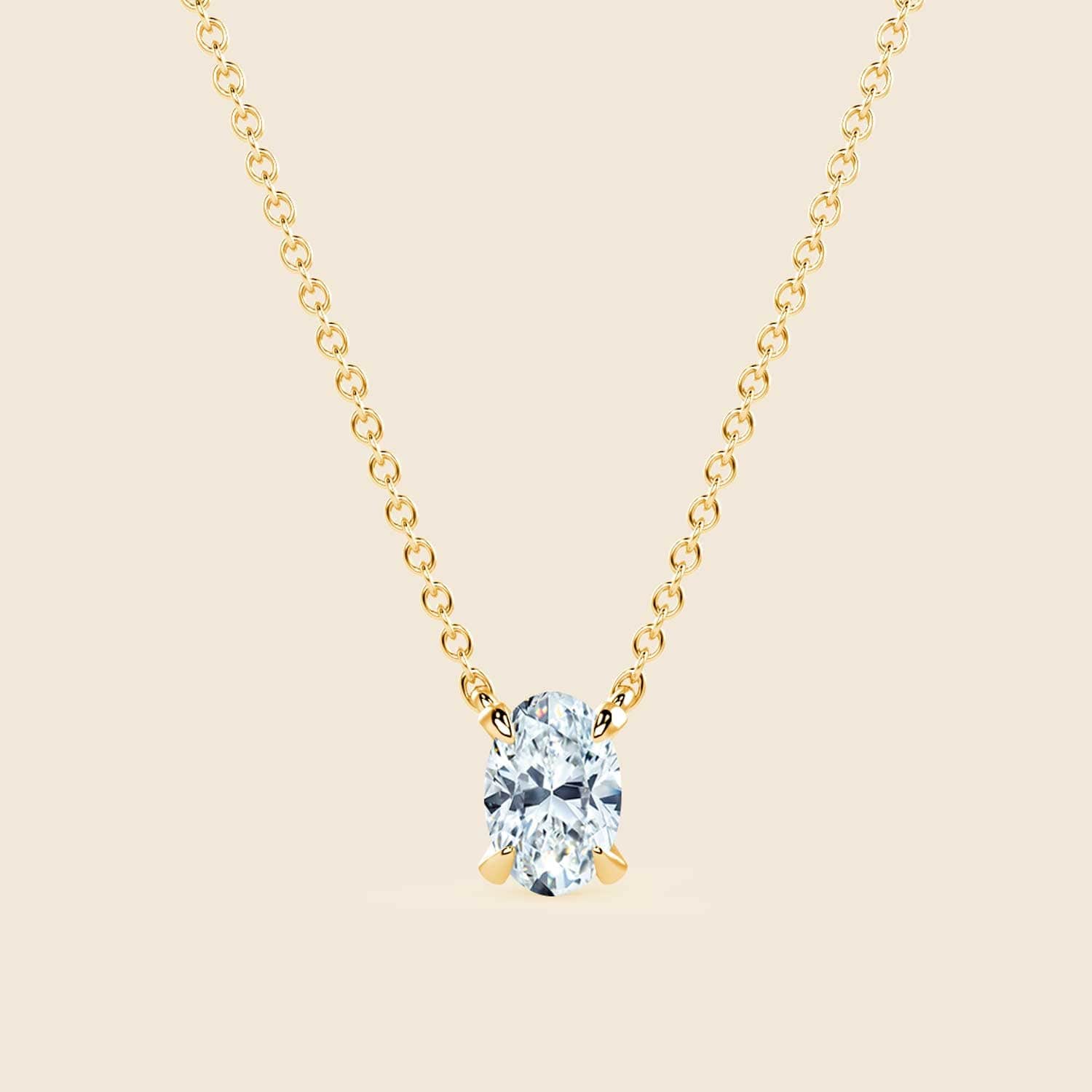 Oval Lily Kette Gelb