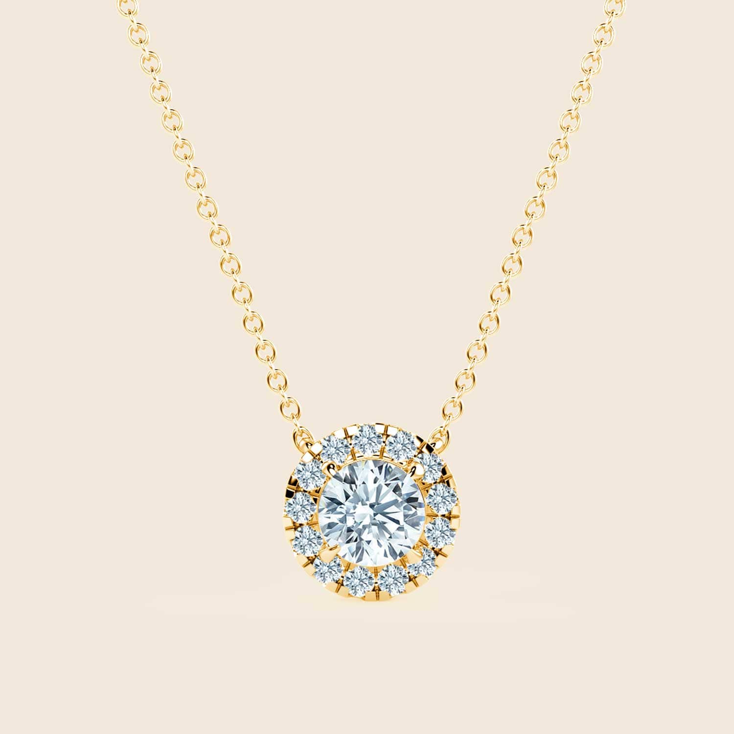 Round Hyacinth Halo Kette Gelb