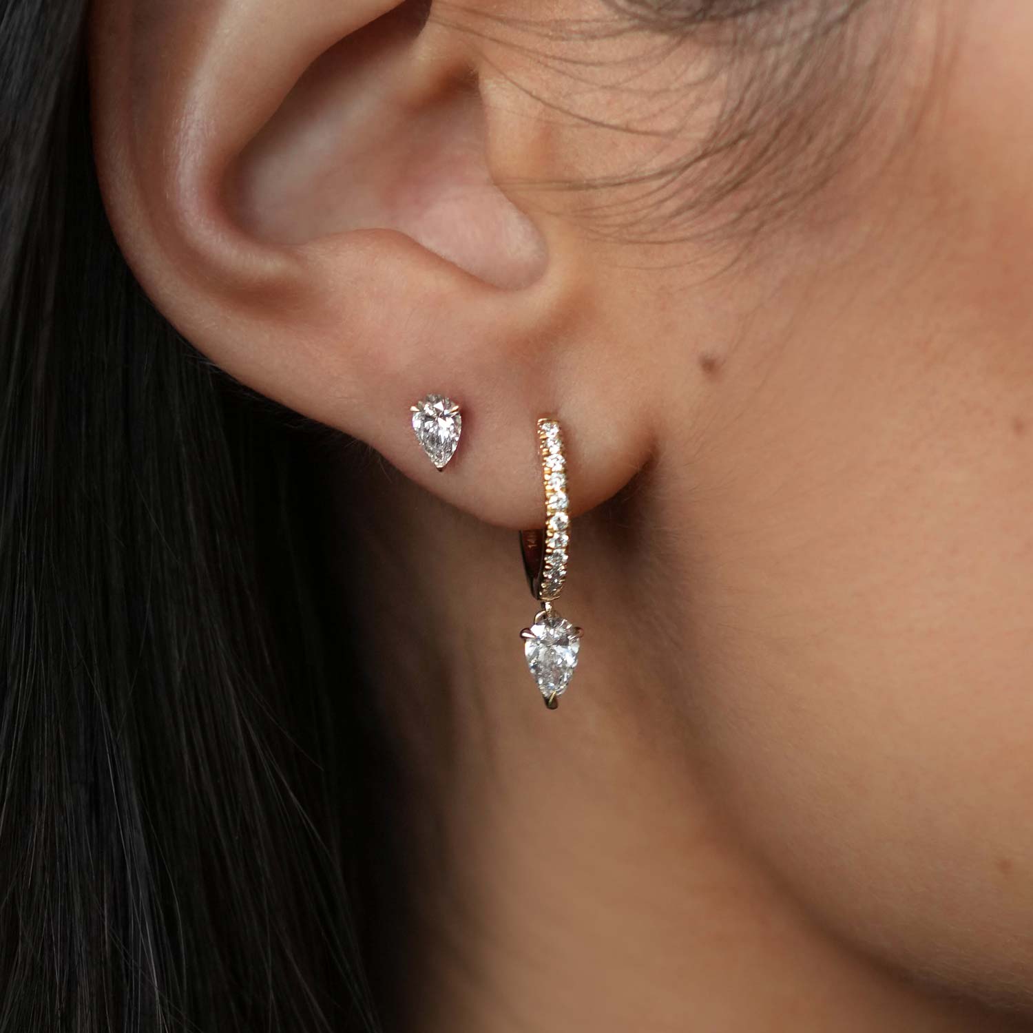 Laborgezüchtete Diamant Ohrringe