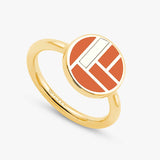 Bauhaus Custom Ceramic Ring Oriental Orange