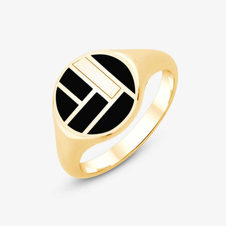 Bauhaus Ceramic Signet Ring image