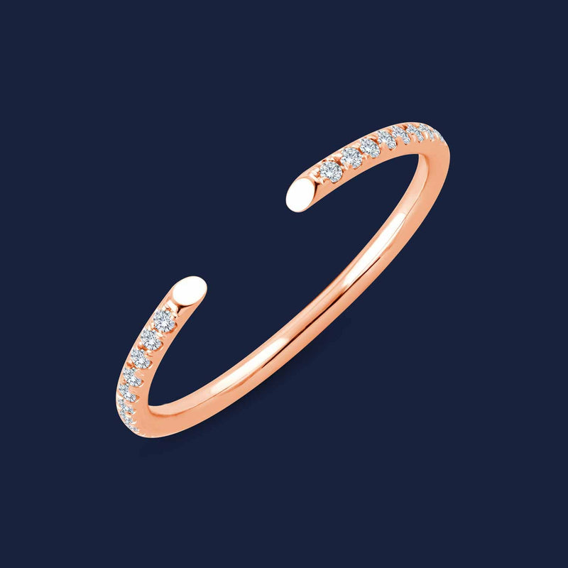 Helix Ring mit Diamanten in Rosé